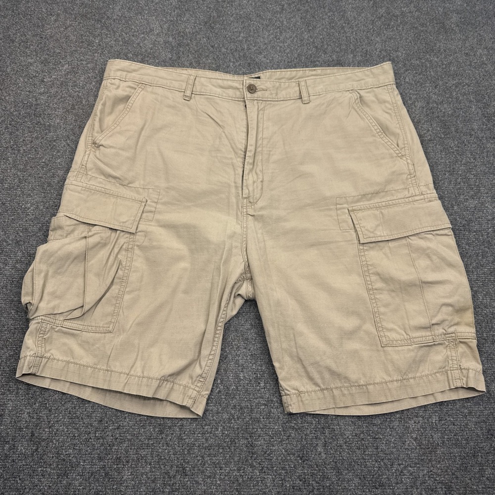 Levi's Cargo Shorts Mens Size 40 Beige Tan Outdoor Red Tab Logo Casual